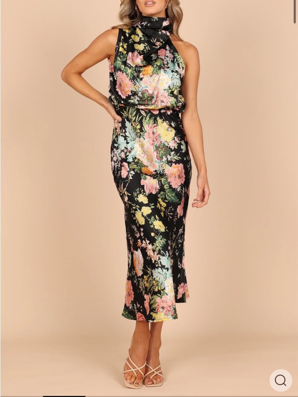 Petal & Pup Anabelle Halter Floral Midi Dress XS NWOT
